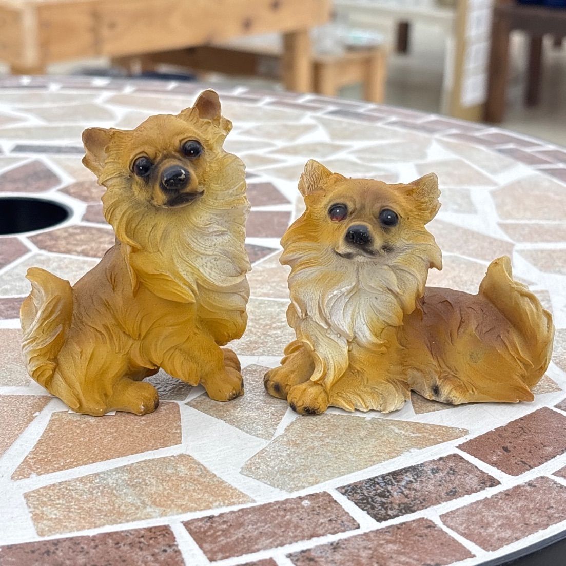 並べて可愛い♪】チワワ オブジェ 2体セット インテリア 置物 - メルカリ