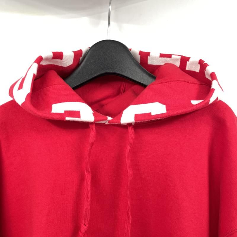 中古】Supreme19AW Mirrored Logo Hooded Sweatshirt サイズL レッド