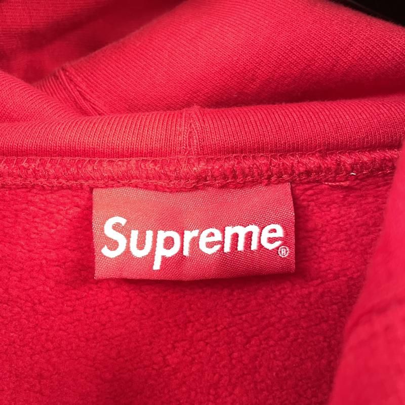 中古】Supreme19AW Mirrored Logo Hooded Sweatshirt サイズL レッド