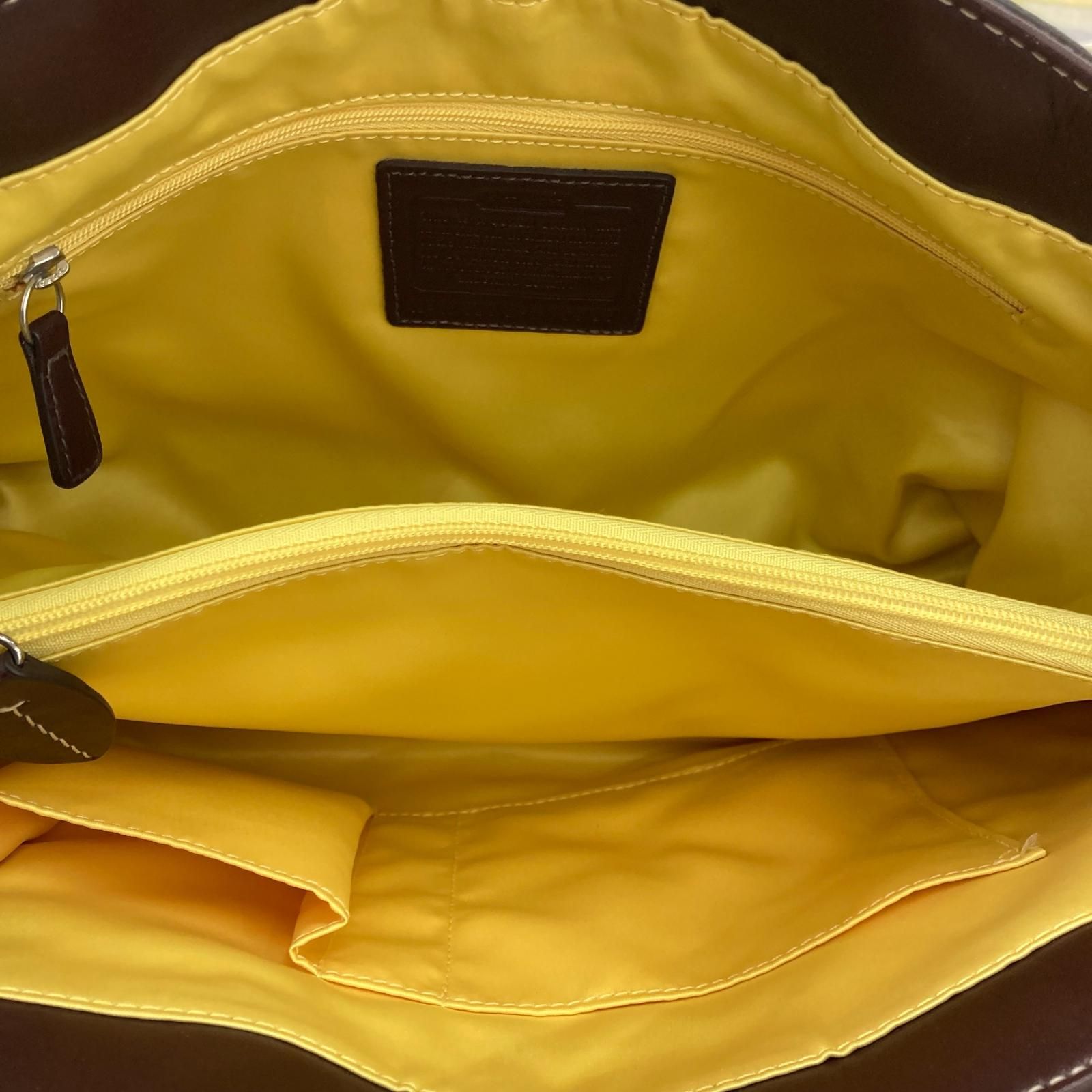 186005 現状品 COACH コーチ ハンドバッグ ブラウン系 - メルカリ