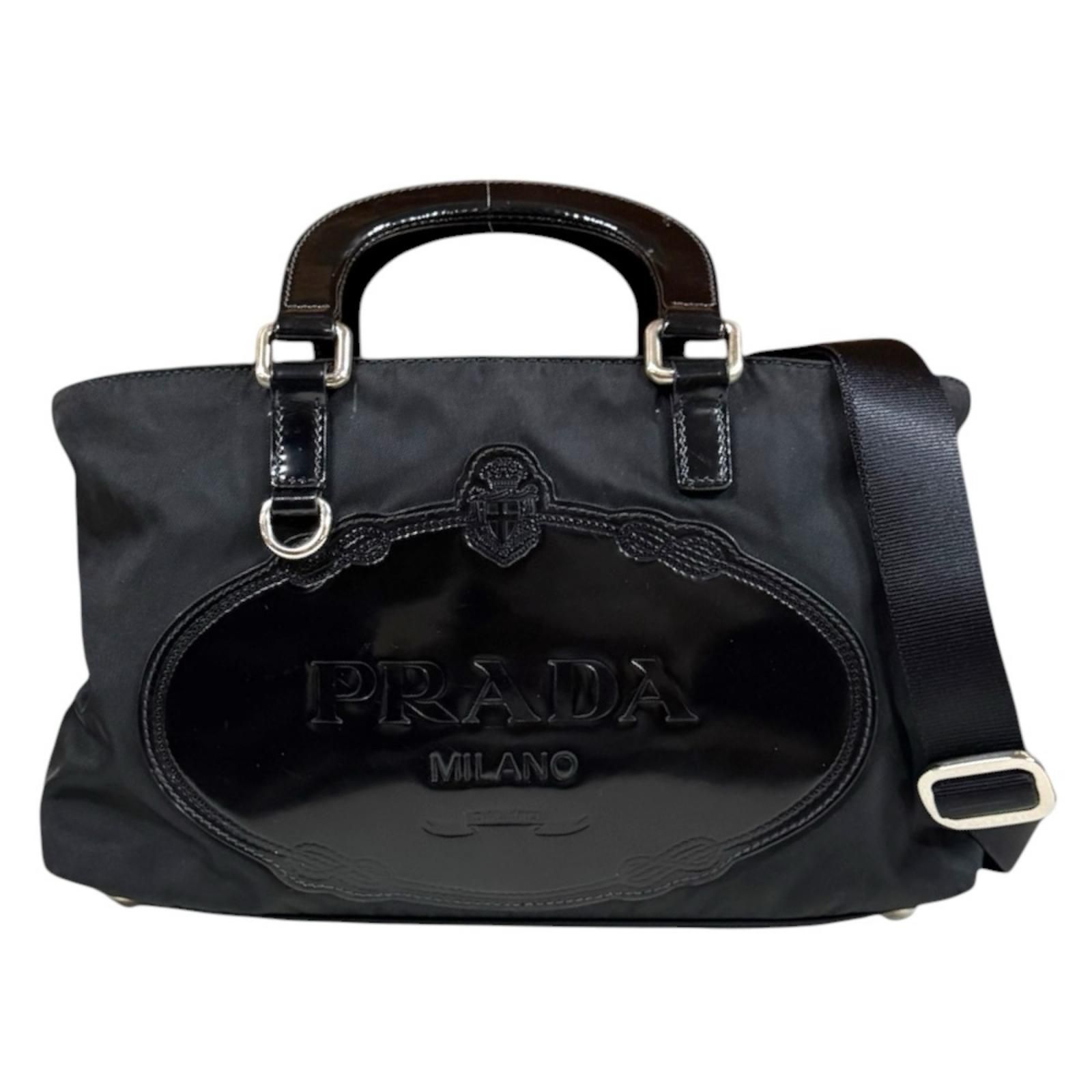 プラダ ショルダーバッグ ナイロン ブラック レディース PRADA 中古