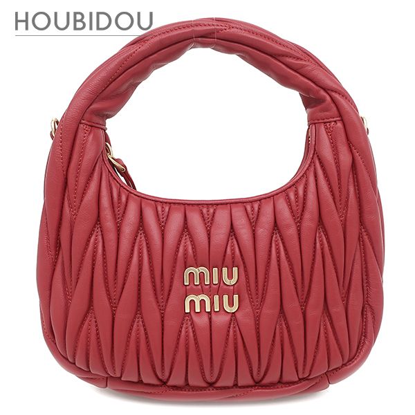 ミュウミュウ MIU MIU 2WAYバッグ ワンダー マテラッセレザー ホーボー