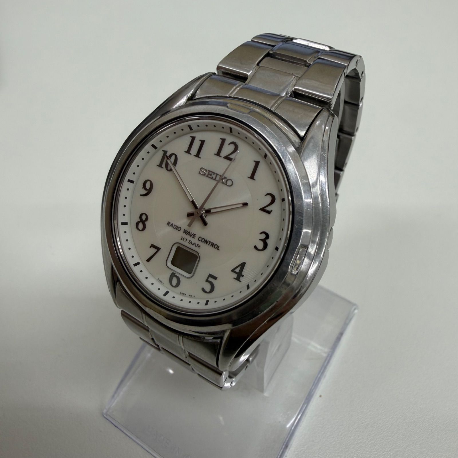 SEIKO P114-0AB0 CONTROL RADIO WAVE セイコー 電波時計 メンズ 