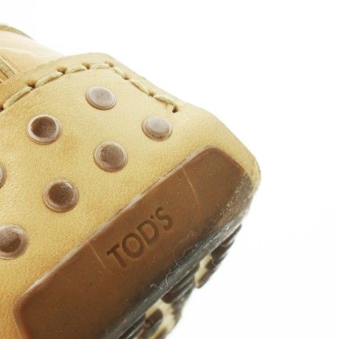 トッズ TOD'S ドライビングシューズ スリッポン モカシン レザー ロゴ