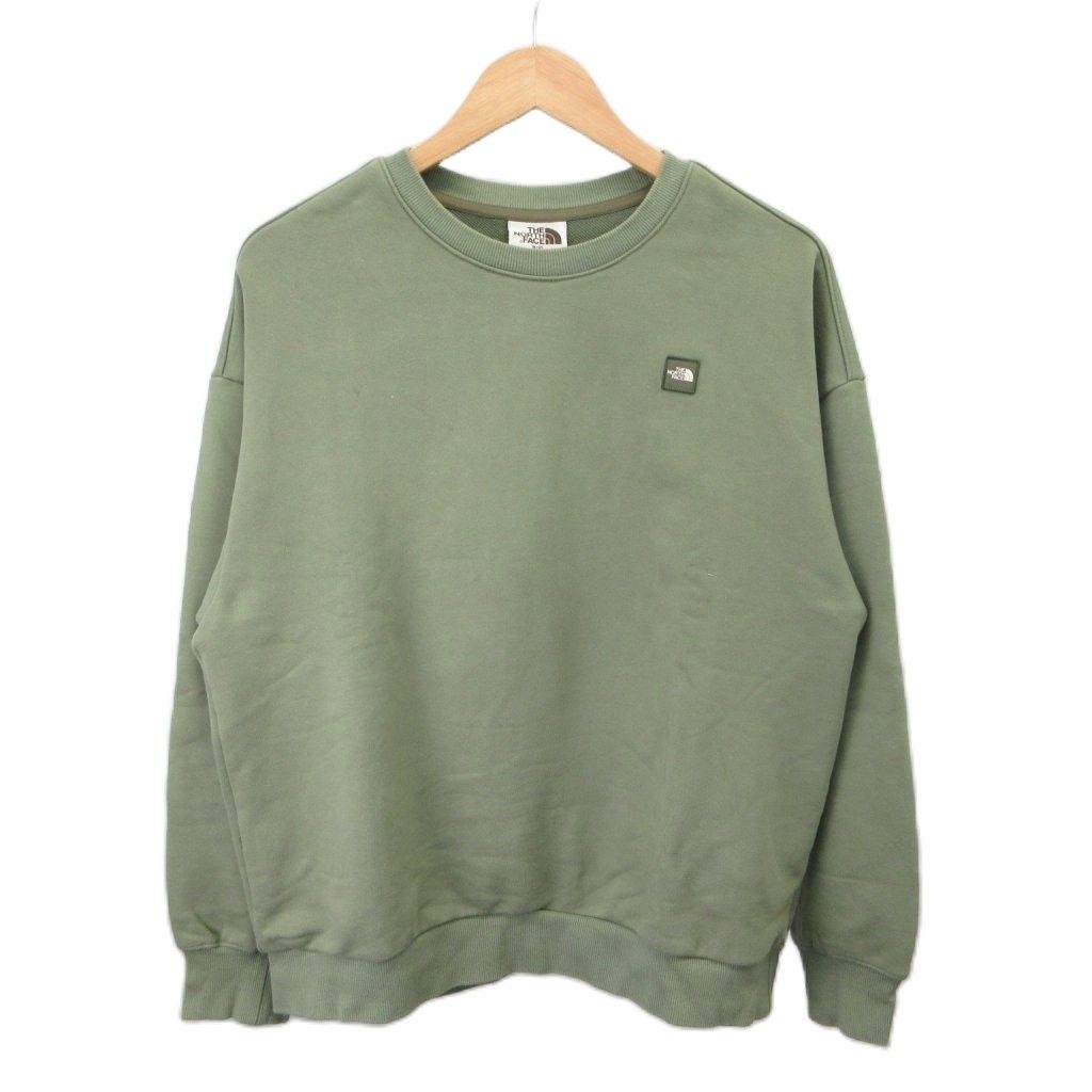 ザノースフェイス THE NORTH FACE スウェットシャツ スウェット トレーナー M カーキ 無地 クルーネック 長袖 NM5MN51L /SH ■GY19