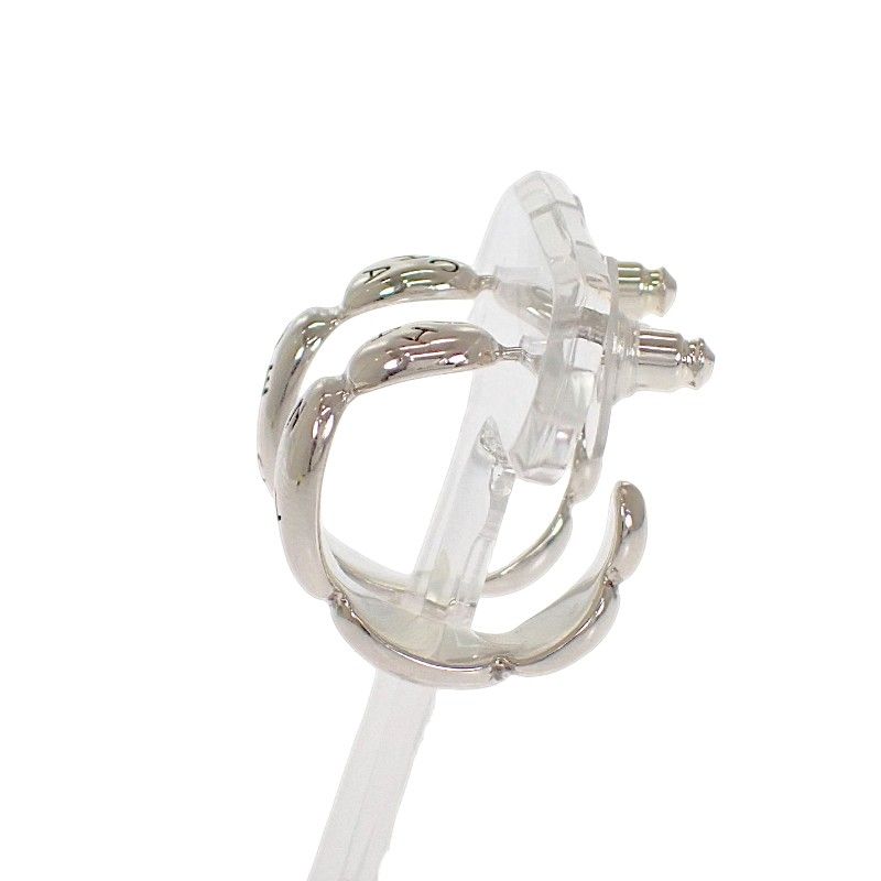 シャネル CHANEL ロゴ フープ ピアス シルバー925 レディース