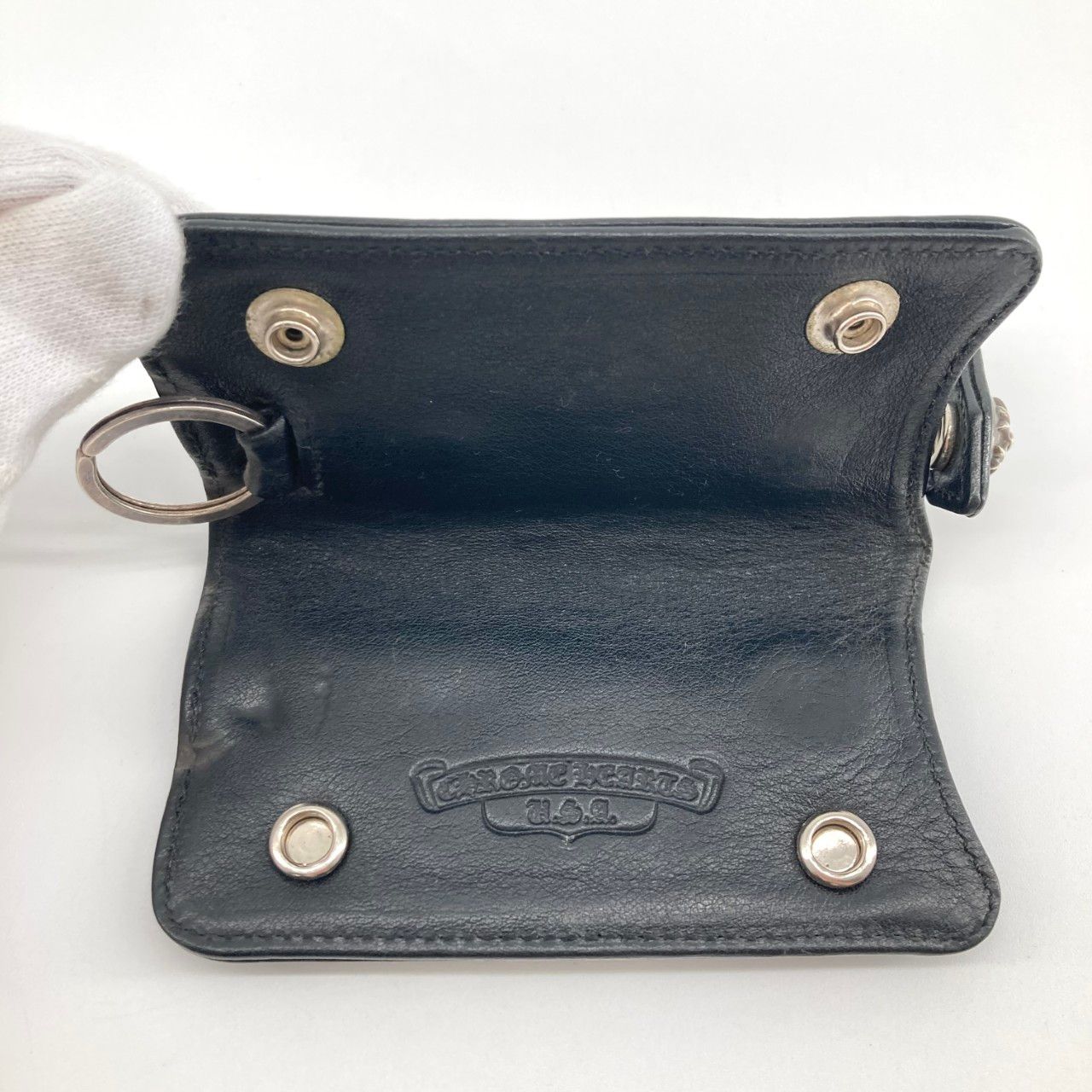 CHROME HEARTS（クロムハーツ） クロスボタン レザー キーケース