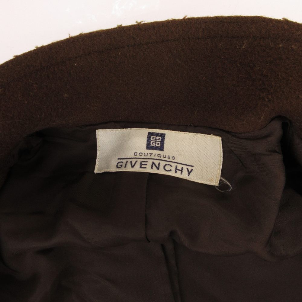 ジバンシィ GIVENCHY ダブルロングコート カシミヤ混 38 スタンド