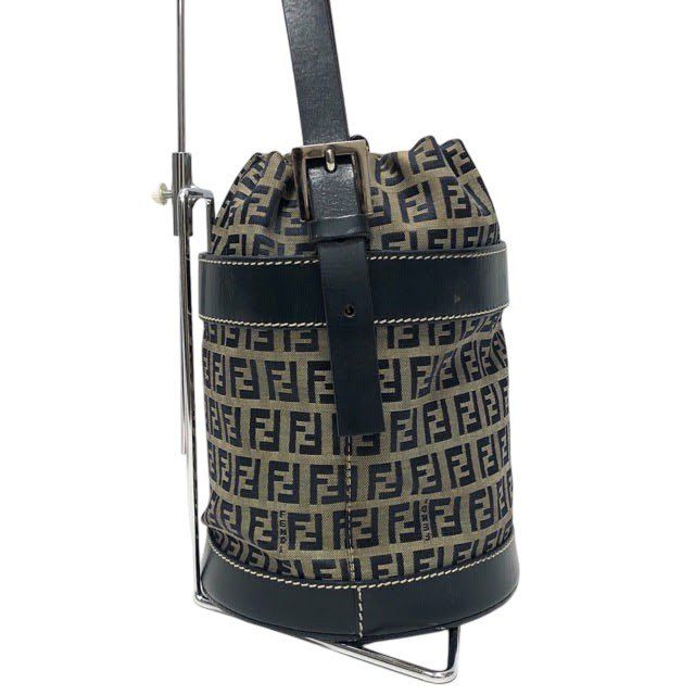FENDI/フェンディ/ ズッキーノ/巾着バッグ/ズッカ柄/バケツ型/筒形
