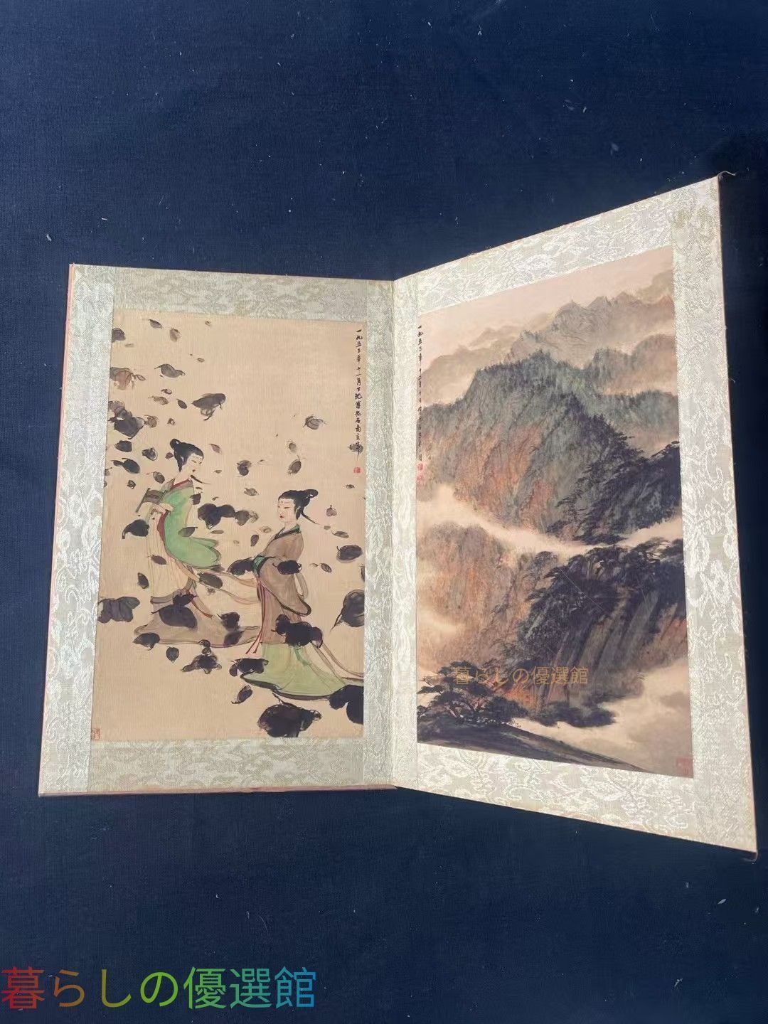 中国古美術 傅抱石 人物画 短冊 観賞物 置物gd429 - メルカリ