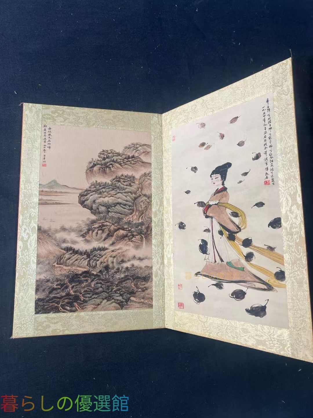 中国古美術 傅抱石 人物画 短冊 観賞物 置物gd429 - メルカリ