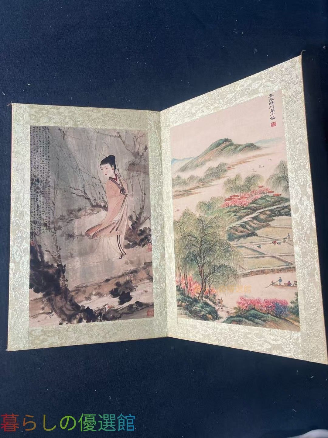 中国古美術 傅抱石 人物画 短冊 観賞物 置物gd429 - メルカリ