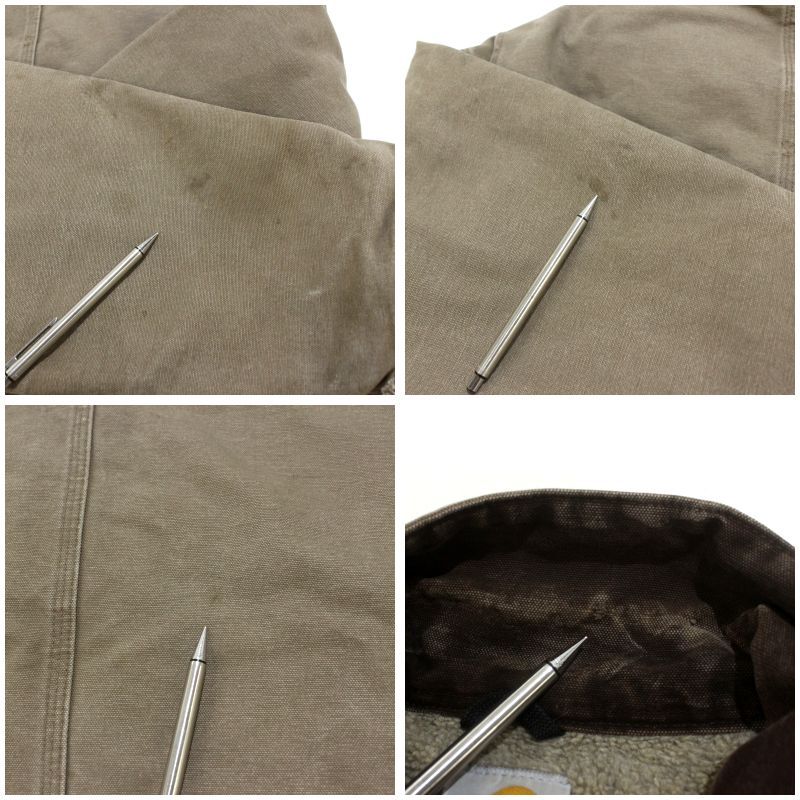 00s Carhartt ダブルジップ 裏ボア サンドストーンリッジコート ジャケット メンズ 表記XLサイズ｜詳細画像