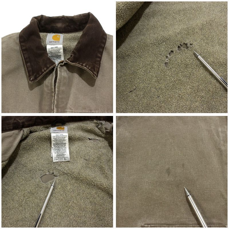 00s Carhartt ダブルジップ 裏ボア サンドストーンリッジコート ジャケット メンズ 表記XLサイズ｜詳細画像