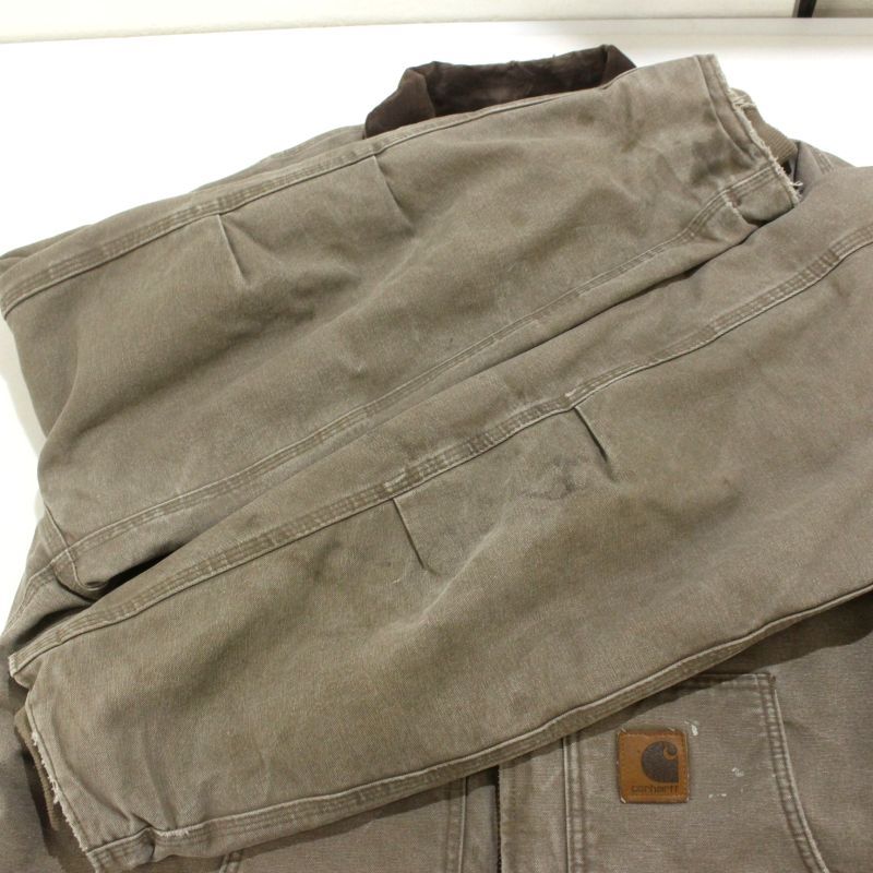 00s Carhartt ダブルジップ 裏ボア サンドストーンリッジコート ジャケット メンズ 表記XLサイズ｜詳細画像