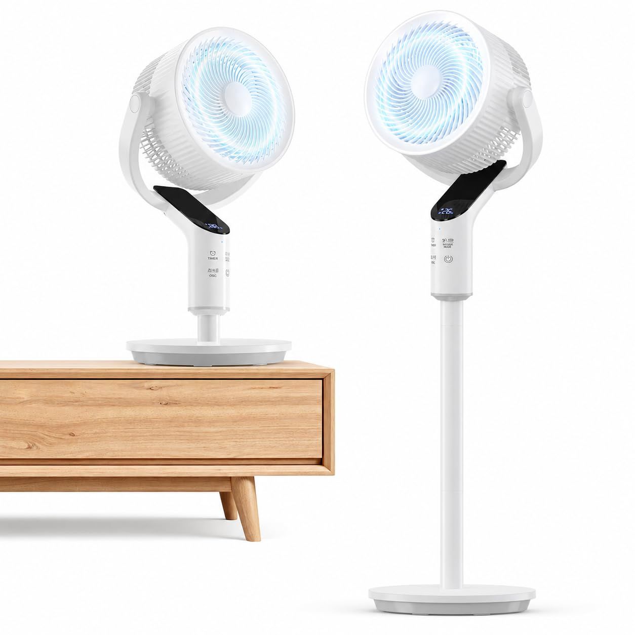 サーキュレーター 扇風機 兼用 DCモーター【2026新モデル・節電対策】静音20dB 純銅モーター搭載 耐久Pro設計 3D自動首振り 左右80°・上下100° 強力送風 8段階風量 3モード 羽根簡単取り外し・水洗い可能 リモコン付き 12時間タイマーts