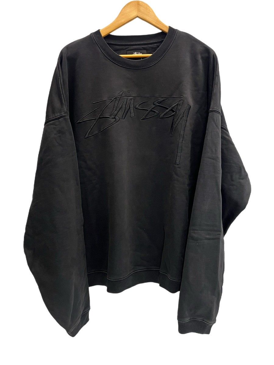 ステューシー STUSSY 刺繍 ロゴ スウェット 黒 HO22 118500 XL