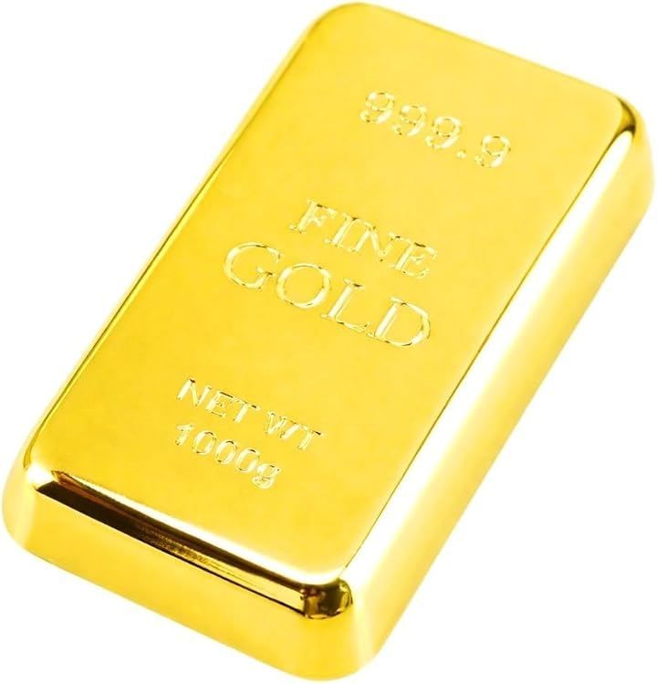 Solvanta 文鎮 金塊 レプリカ インゴット 金の延べ棒 ペーパーウェイト