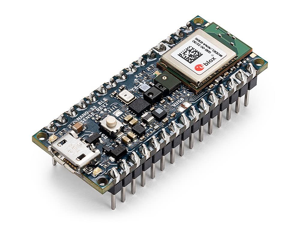 Arduino Nano 33 BLE Sense Rev2 ヘッダー付き [ABX00070] ? AIマイクロコントローラー センサー付き Bluetooth ウェアラブル、ジェスチャー、音声認識用