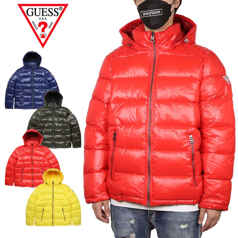 ゲス ジャケット GUESS 中綿ダウンジャケット アウター フードジャケット メンズ レディース ブランド 大きいサイズ おしゃれ おすすめ 人気 秋冬 暖かい guess2-24aw002 ネイビー S M L XL XXL