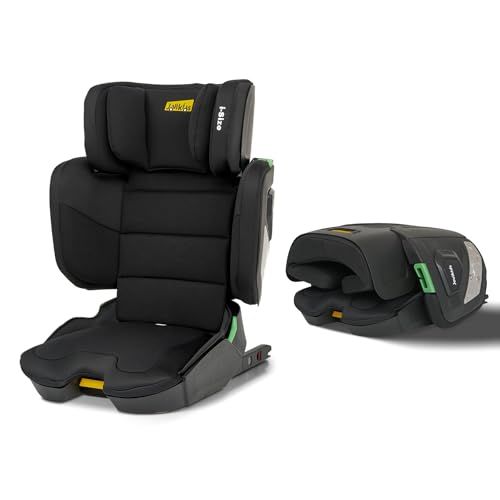 Jovikids 折りたたみジュニアシート ISOFIX i-Size R129適合 チャイルドシート 背もたれ幅とヘッドレスト調節可能 100?150cm 3?12歳 ブースターシート ブラックpms 1e22f043