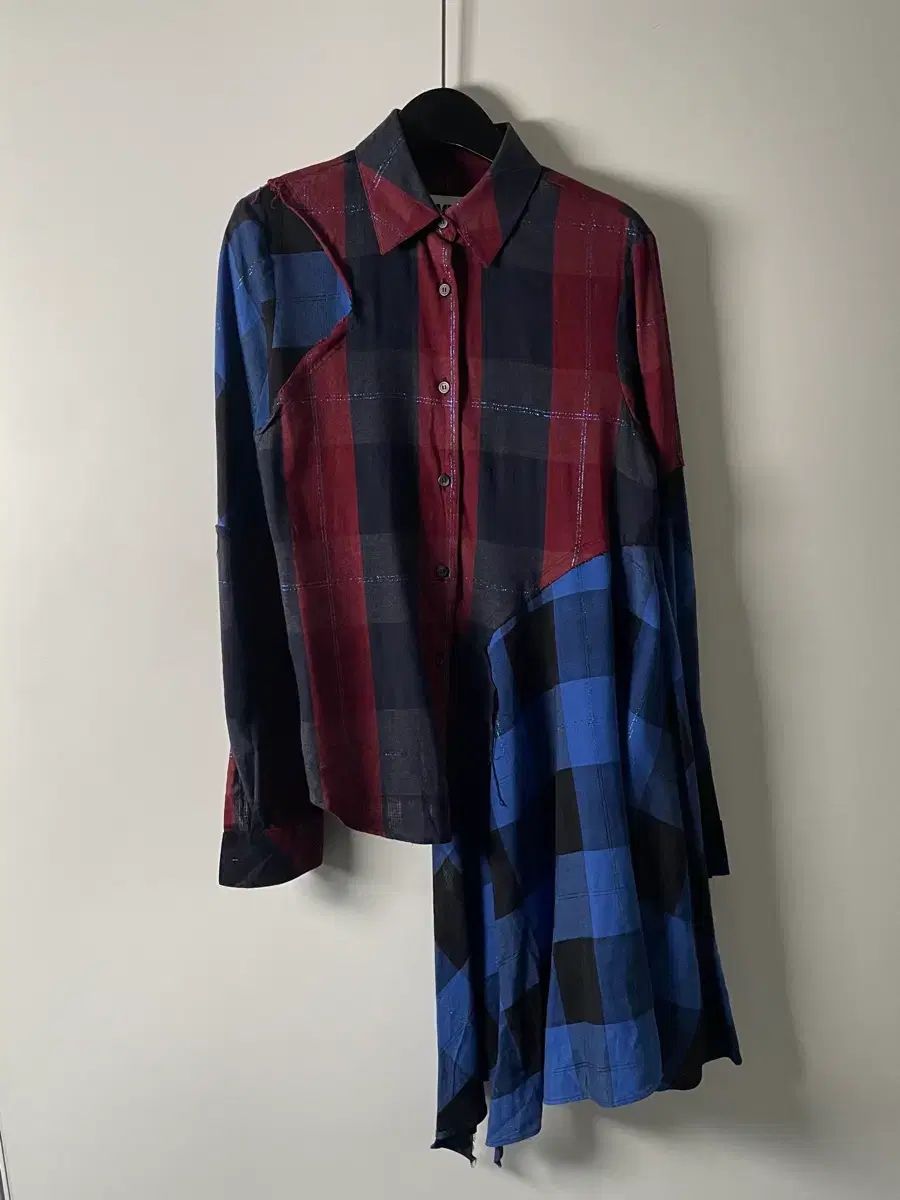 17ss MM6 Maison Margiela メゾンマルジェラ ウィメンズ アシメントリー ロング シャツ (on 1126)