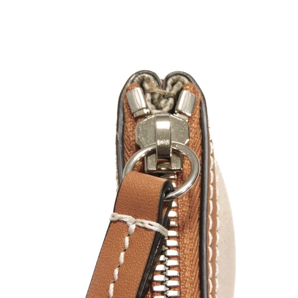 GUCCI グッチ ロゴ プリント ポーチ キャンバス ライトブラウン リスト