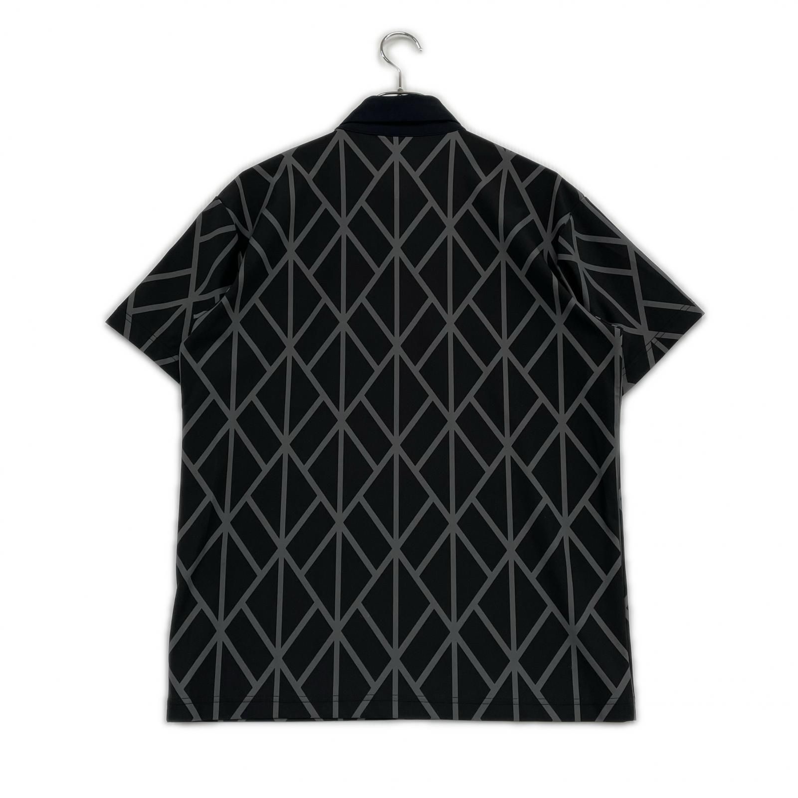 中古 メンズ デサントゴルフ DESCENTE GOLF 半袖ポロシャツ M ブラック 