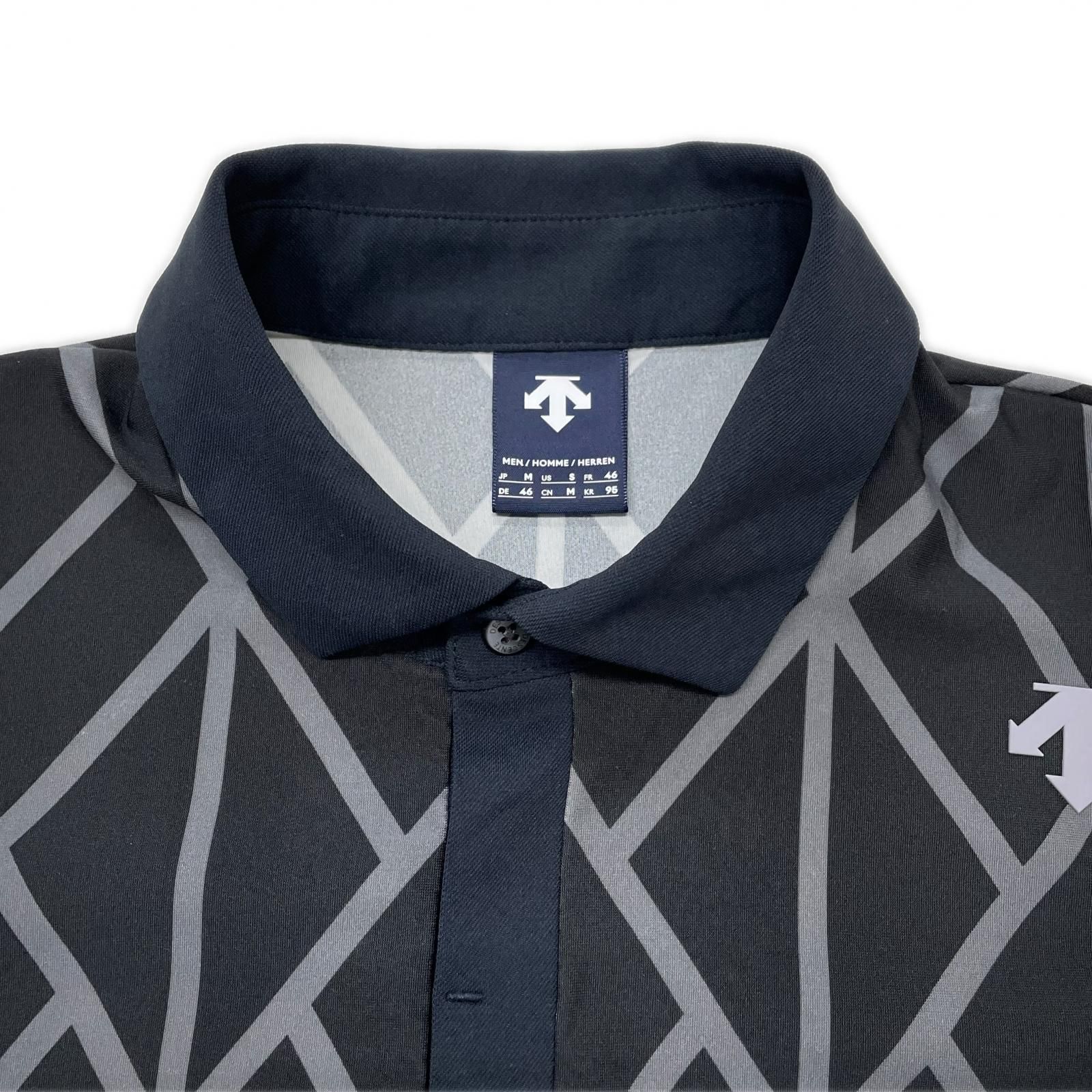 中古 メンズ デサントゴルフ DESCENTE GOLF 半袖ポロシャツ M ブラック
