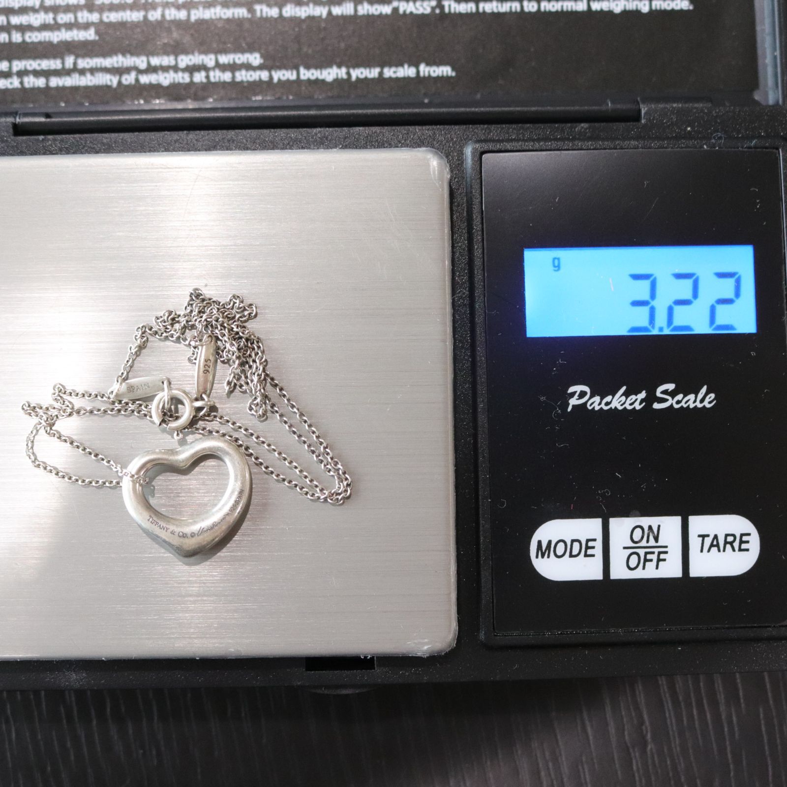 925刻印】 Tiffany＆Co. オープンハートネックレス ティファニー