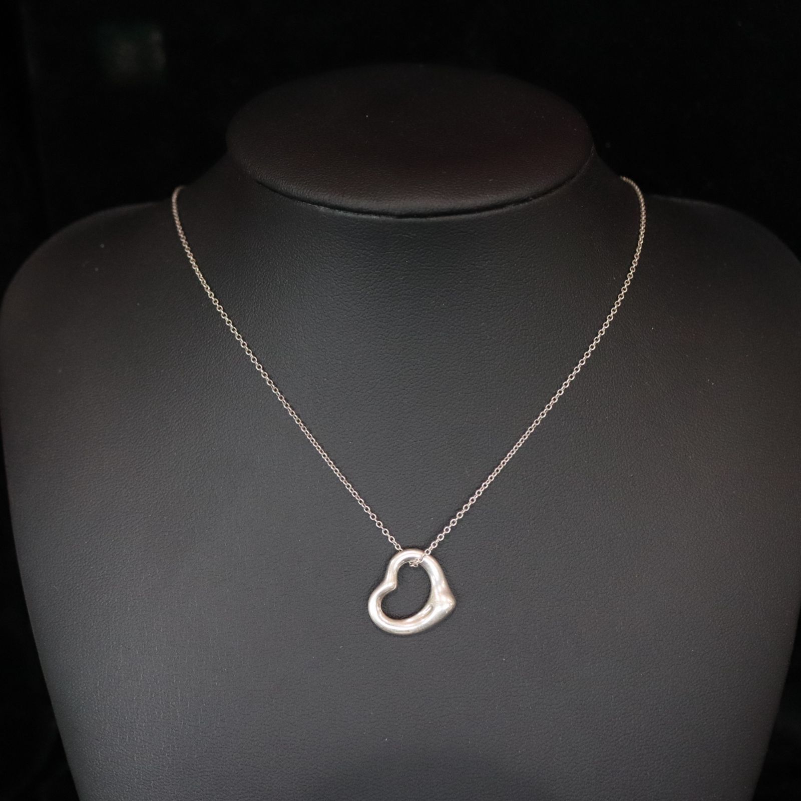 925刻印】 Tiffany＆Co. オープンハートネックレス ティファニー