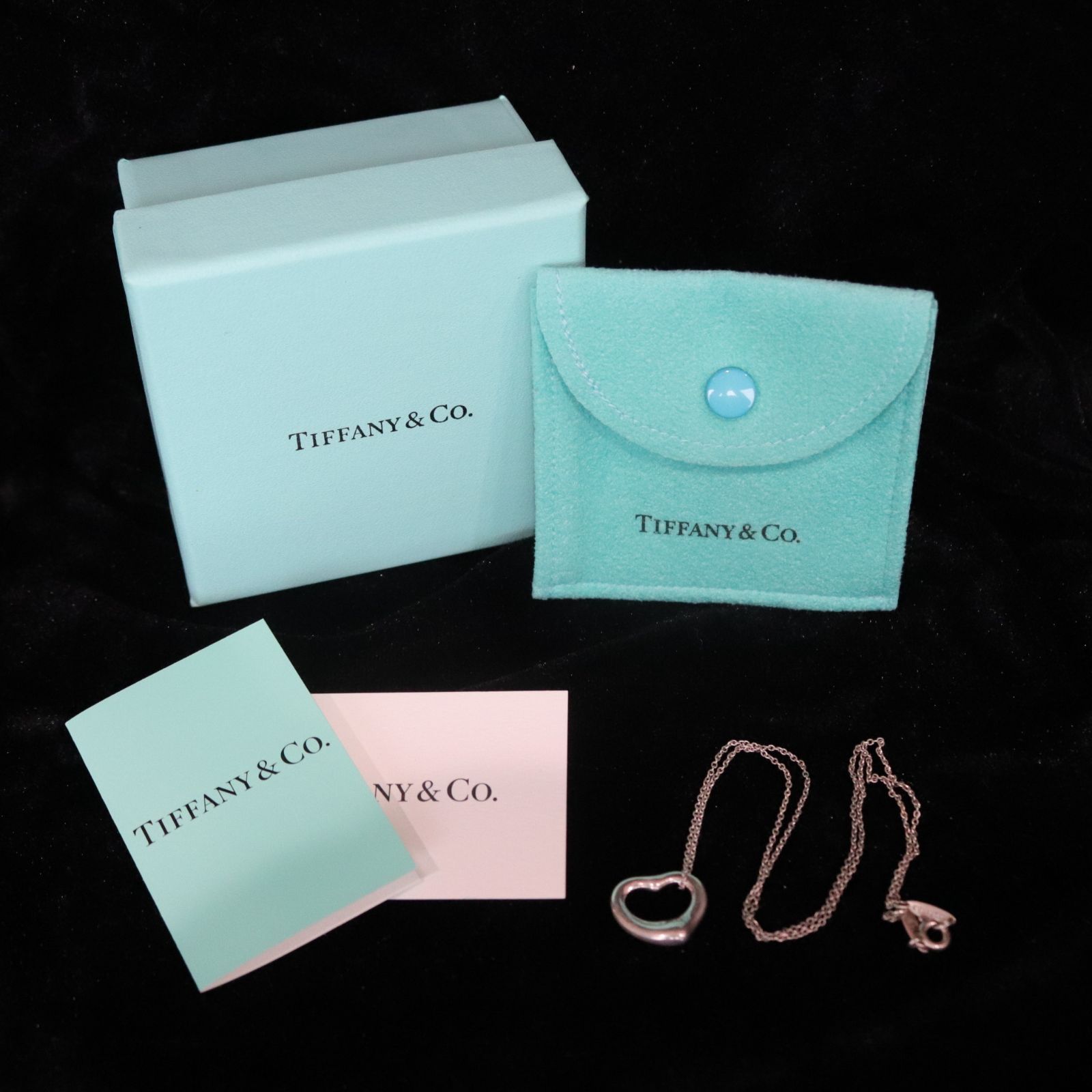 925刻印】 Tiffany＆Co. オープンハートネックレス ティファニー