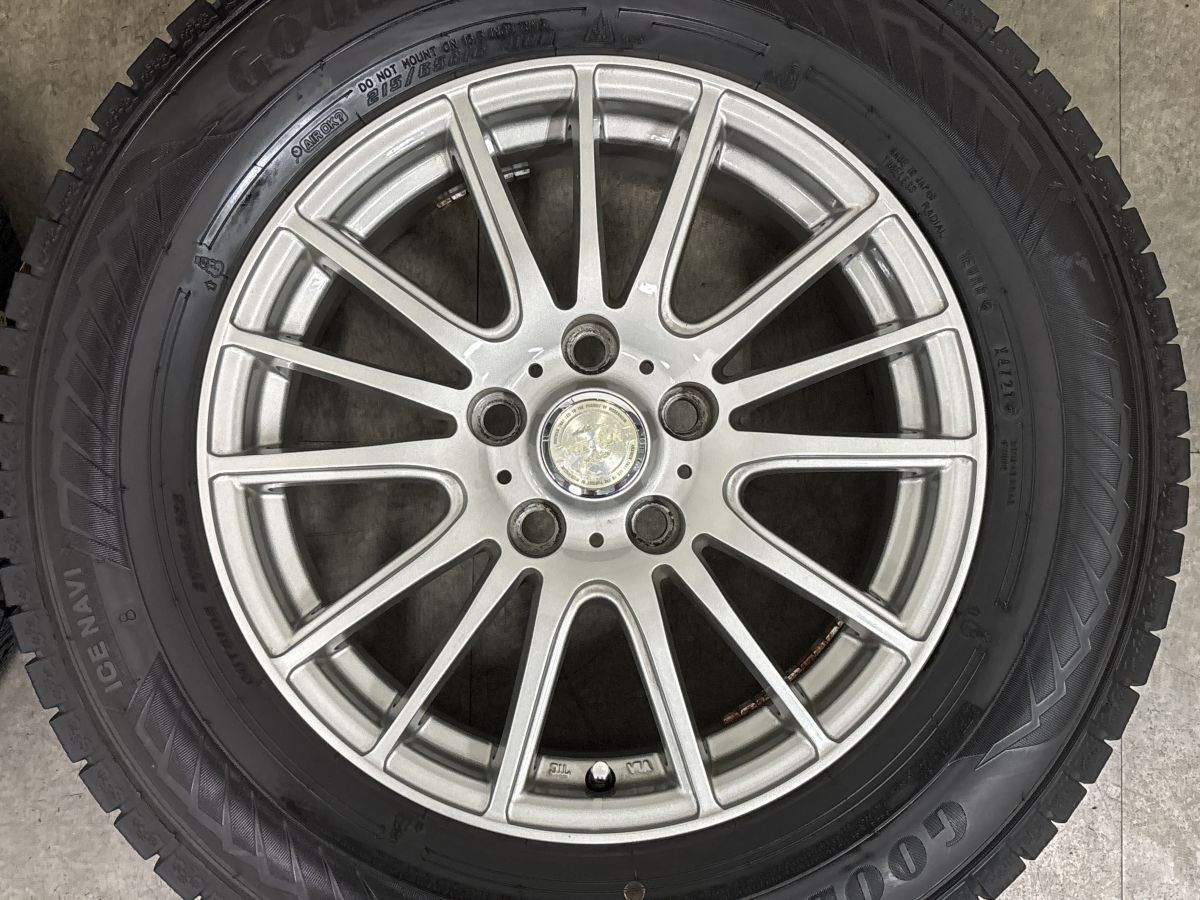 美品】ラブリオン 16in 6.5J +38 PCD114.3 グッドイヤー アイスナビ8
