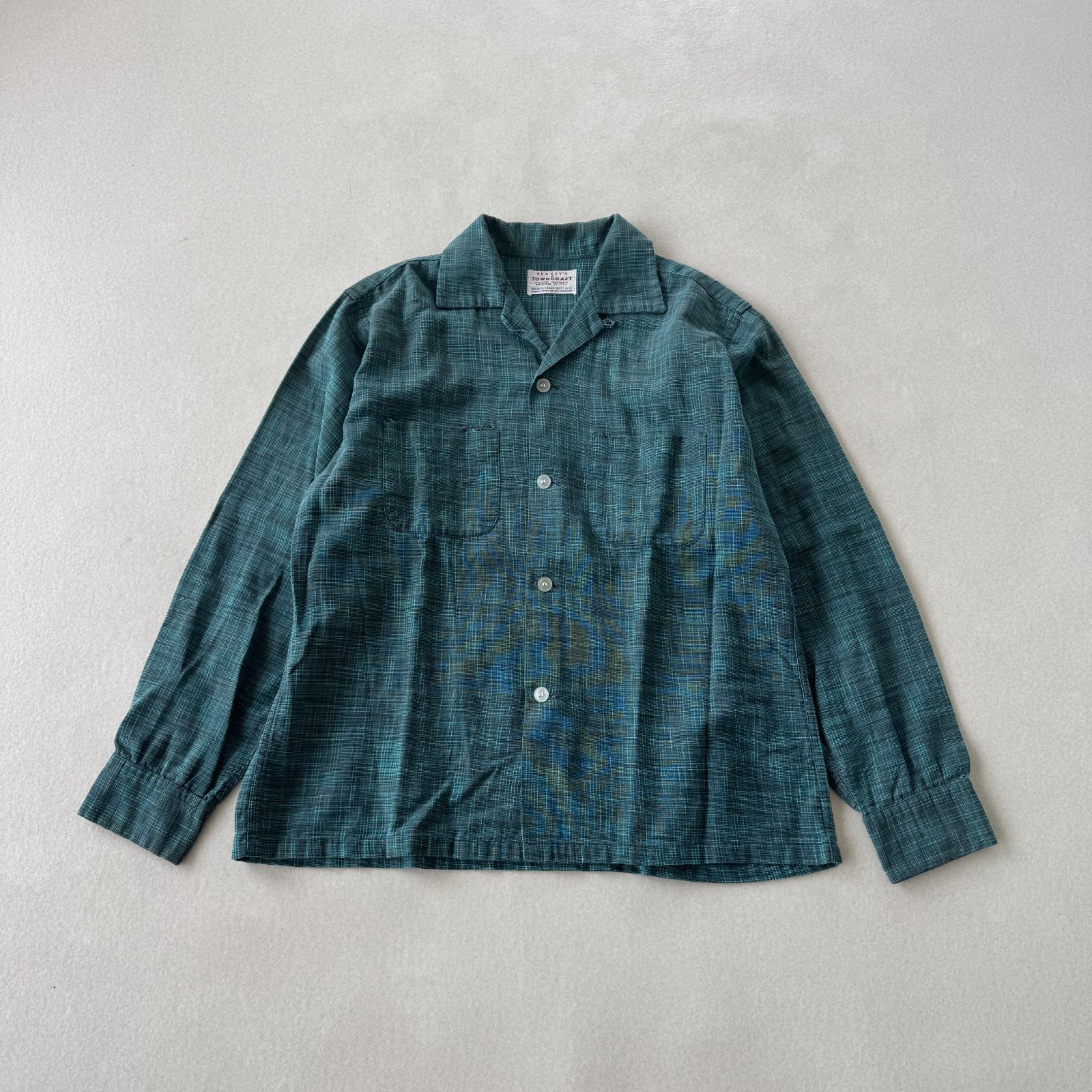 50s-60s Penney's TOWNCRAFT オープンカラーシャツ カスリ柄 M - メルカリ