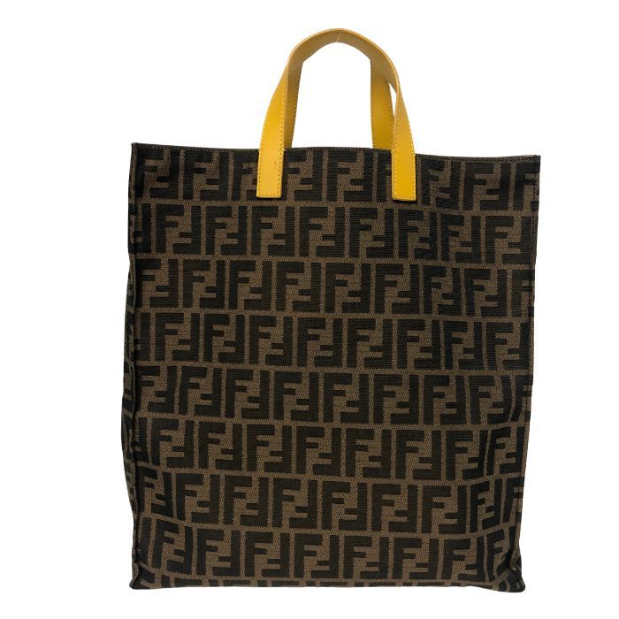 FENDI ズッカ柄　ト－トバック フェンディ ズッカ柄 トートバッグ キャンバス ブラウン 8BH173 - メルカリ