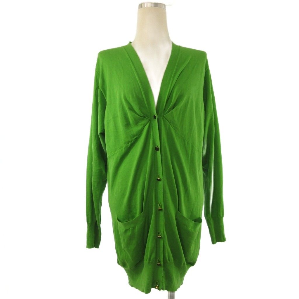 未使用✨現行ボックスタグ　ポールスミス Vネックカーディガン　長袖　グリーン　M ポールスミス ブラック レーベル Paul Smith BLACK LABEL ニット