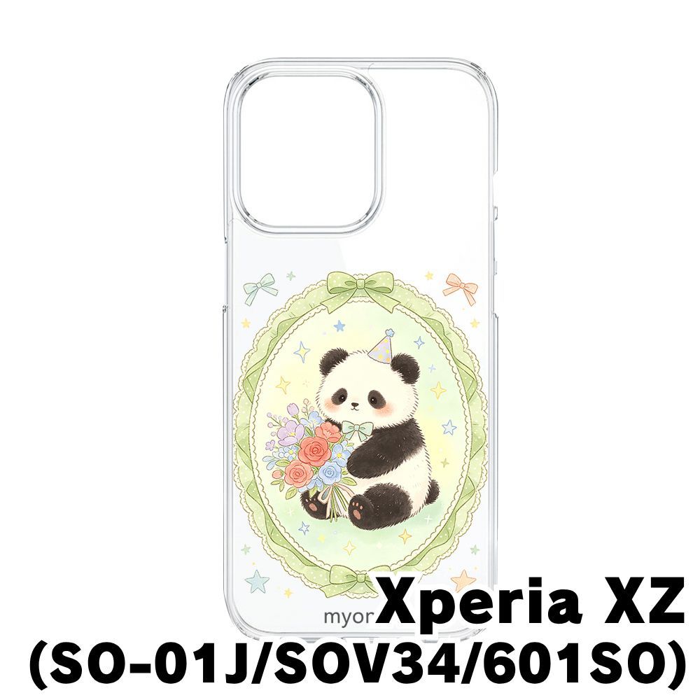 新品未使用】SO-01J/SOV34/601SO Xperia XZ クリア ハードケース (花輪