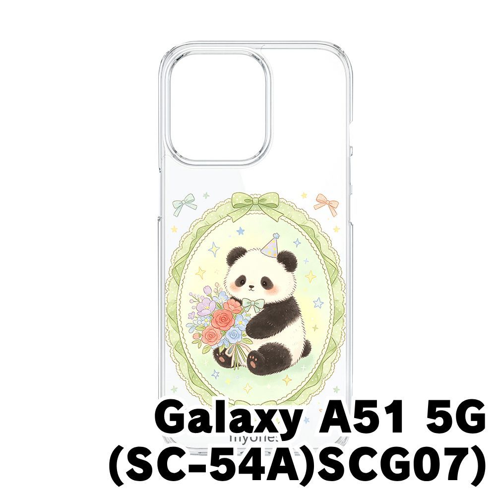 新品未使用】Galaxy A51 5G SC-54A SCG07 クリア ハードケース (花輪