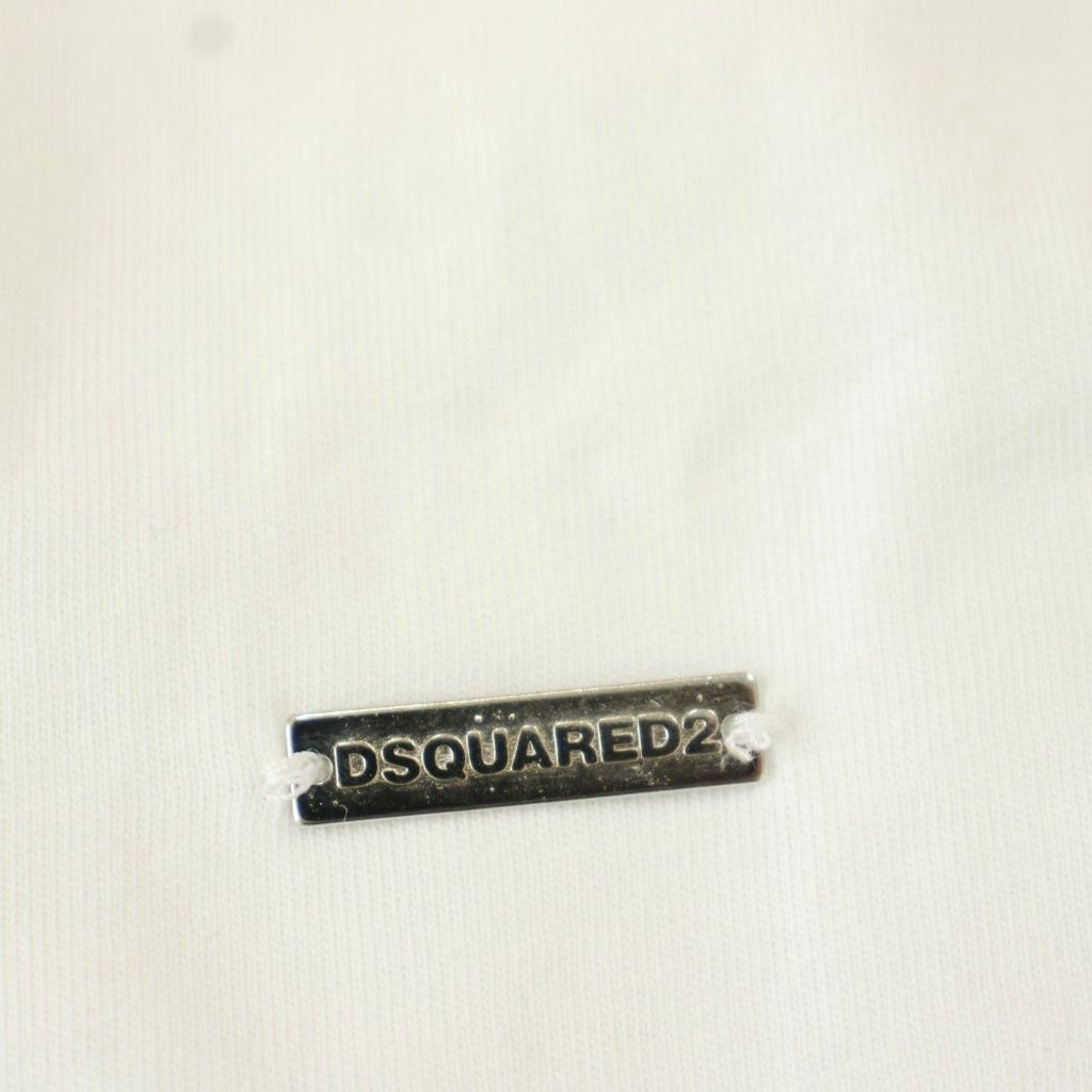 ディースクエアード DSQUARED2 Tシャツ Vネック 半袖 XS 白 ホワイト