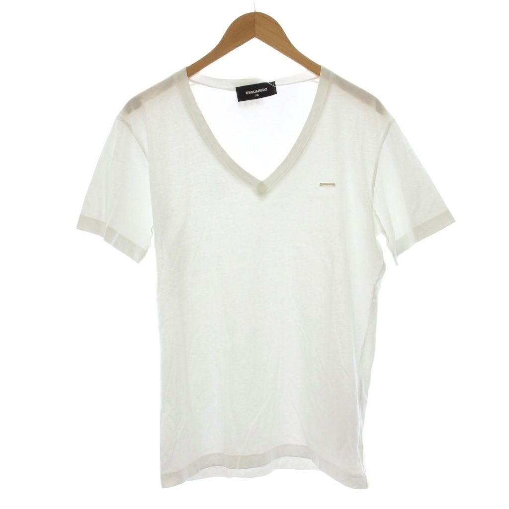ディースクエアードDSQUARED2 半袖 白 レディース XXS ディースクエアード DSQUARED2 Tシャツ Vネック 半袖 XS 白 ホワイト