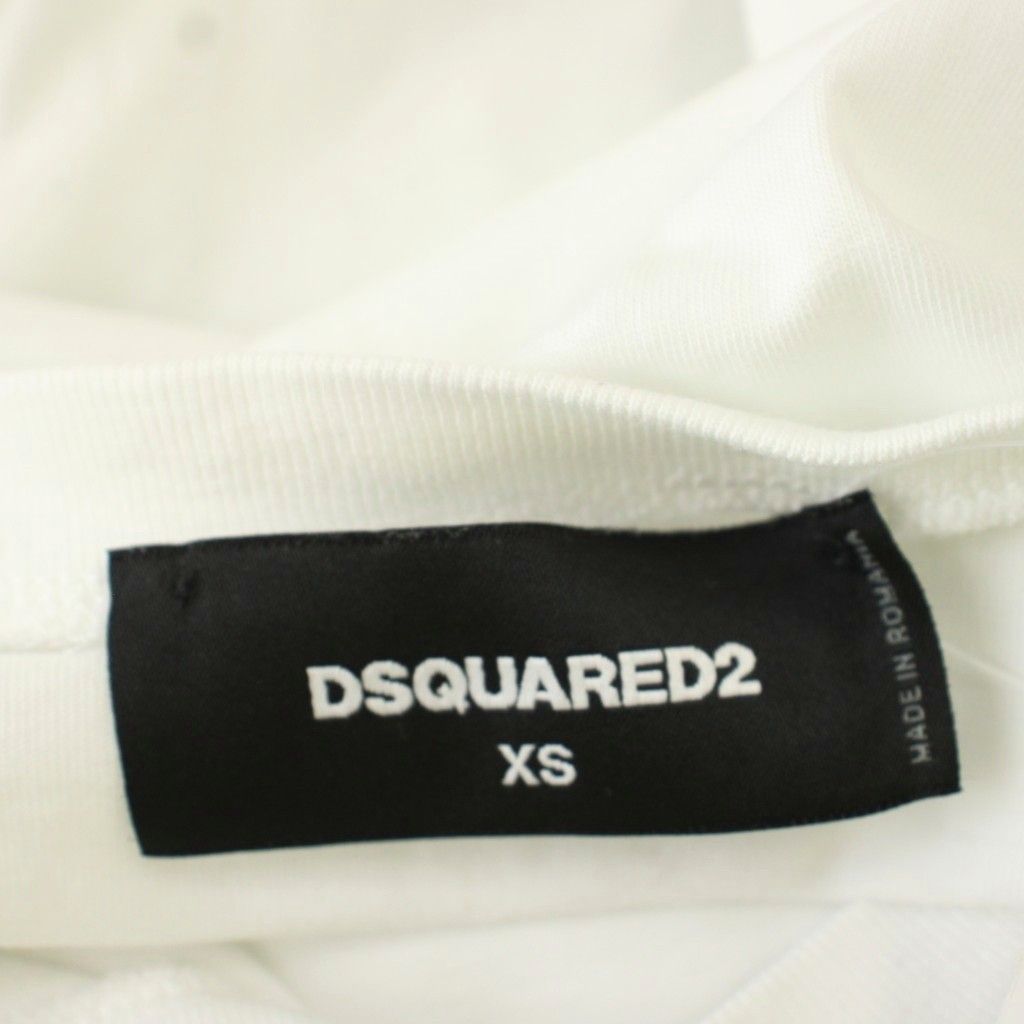 ディースクエアード DSQUARED2 Tシャツ Vネック 半袖 XS 白 ホワイト