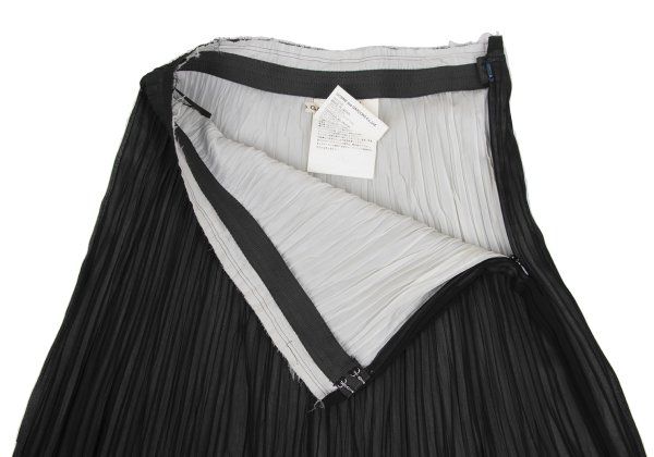 コムデギャルソンCOMME des GARCONS 裁ち切りプリーツスカート 黒オフM