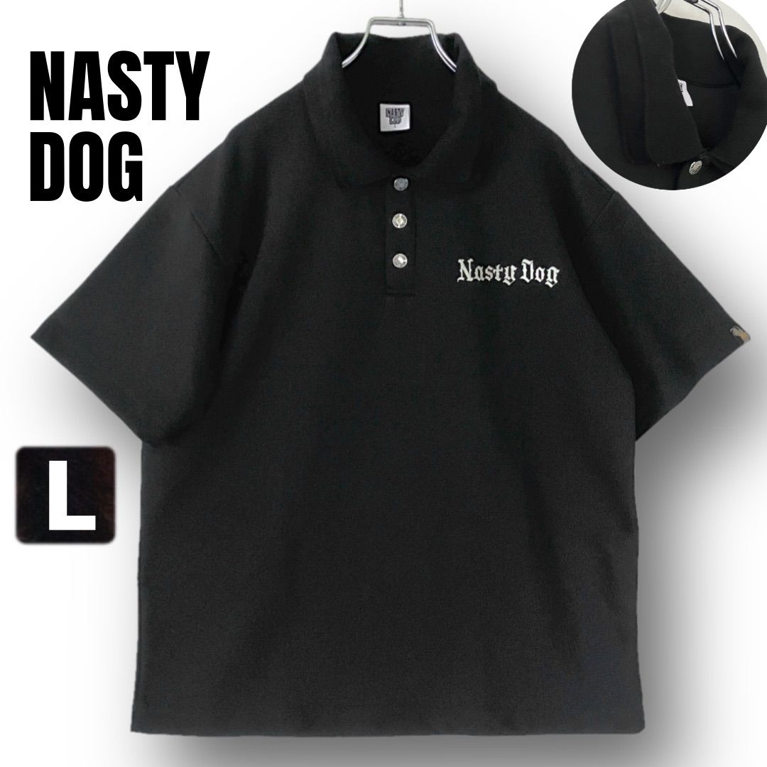 NASTY DOG ナスティードッグ襟二重レイヤード ポロシャツボンディング