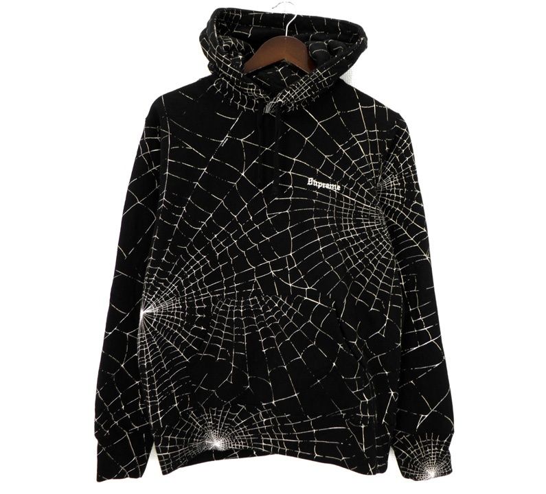 シュプリーム Supreme 16AW 【 Spider Web Hooded Sweatshirt 】 スパイダー ウェブ フロントロゴ フーデッド スウェットシャツ パーカー 51310 シュプリーム Supreme 16AW 【 Spider Web Hooded Sweatshirt