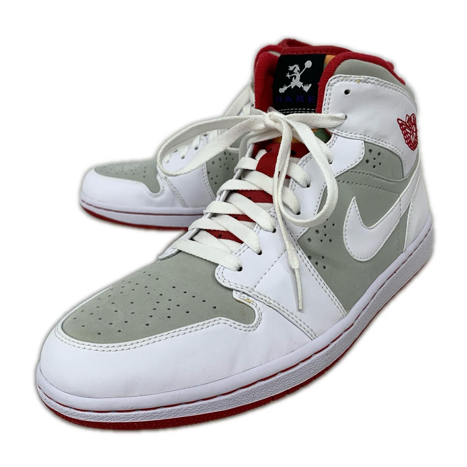 NIKE ナイキ 374454-011 AIR JORDAN 1 RETRO HARE JORDANスニーカー size29cm/ホワイト×グレー系×レッド