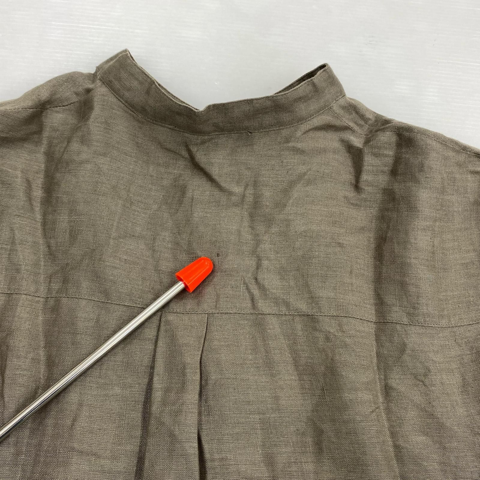美品 アンタイトル カットワークレース リネン ロング ワンピース◆カーキ UNTITLED アンタイトル リネン カットワーク ロングワンピース size2