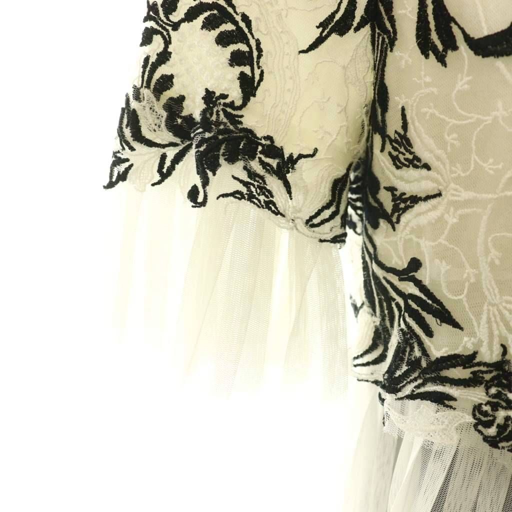 タダシショージ TADASHI SHOJI オフショルデザイン 刺繍 ドッキング