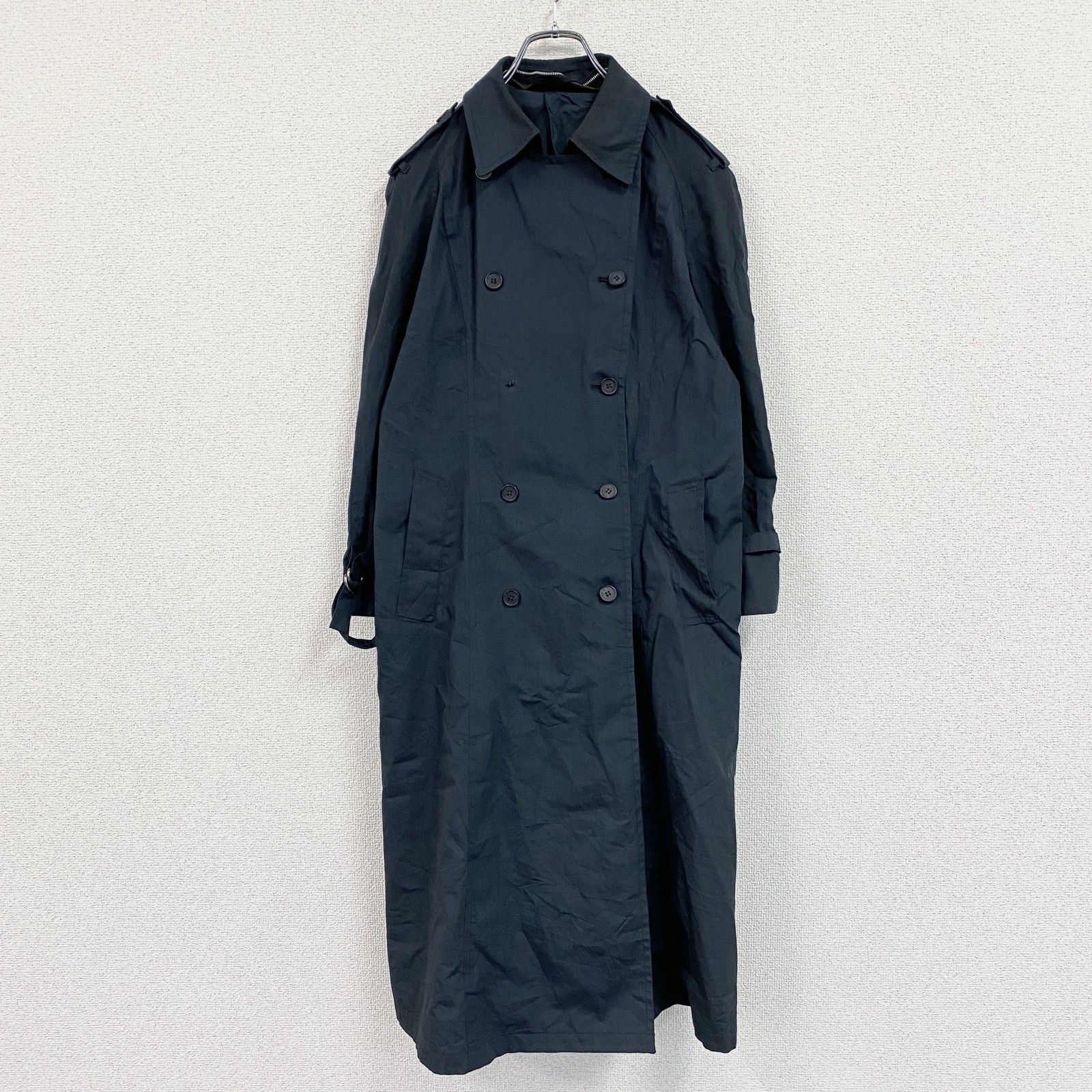LONDON FOG ロンドンフォグ ダブルトレンチコート 紺 ネイビー 8サイズ
