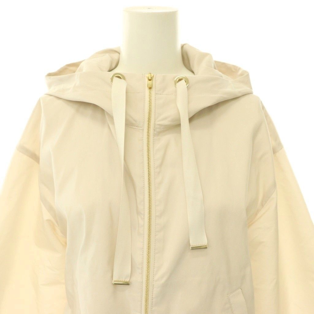 現行品✨2024年モデル　アナイ　グログランタフタＸチュールブルゾン　ベージュ アナイ ANAYI 24SS グログランタフタXチュールブルゾン ジップアップ