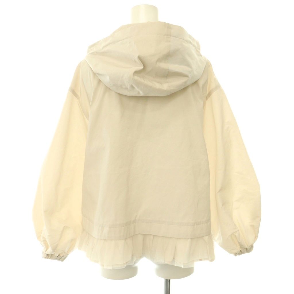 アナイ ANAYI 24SS グログランタフタXチュールブルゾン ジップアップ